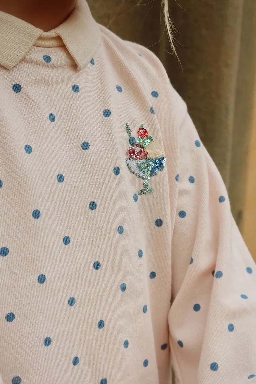 Детская толстовка из хлопка SPOTTY LS POLO GOTS - фото 7