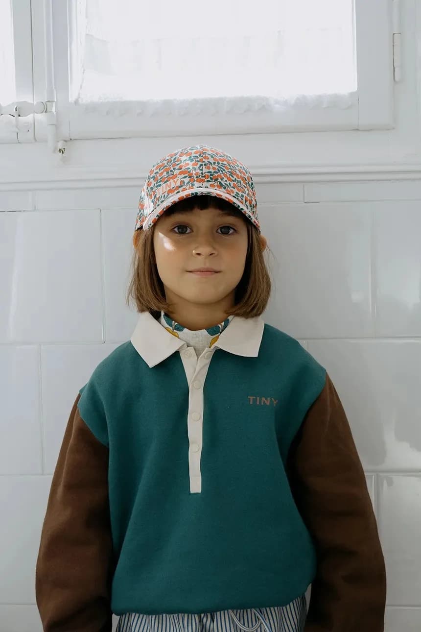 Детская толстовка из хлопка COLOR BLOCK POLO SLEEVE TEE