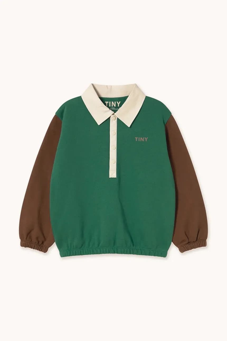 Детская толстовка из хлопка COLOR BLOCK POLO SLEEVE TEE - фото 2