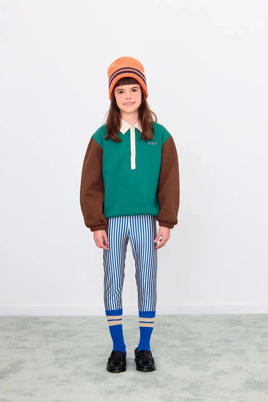 Детская толстовка из хлопка COLOR BLOCK POLO SLEEVE TEE - фото 4