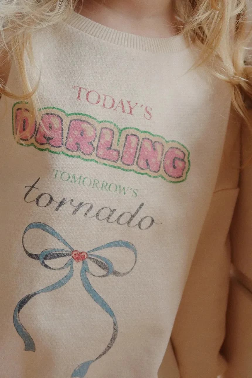 Детская толстовка из хлопка LOUPY LOU SWEAT SHIRT OCS - фото 6