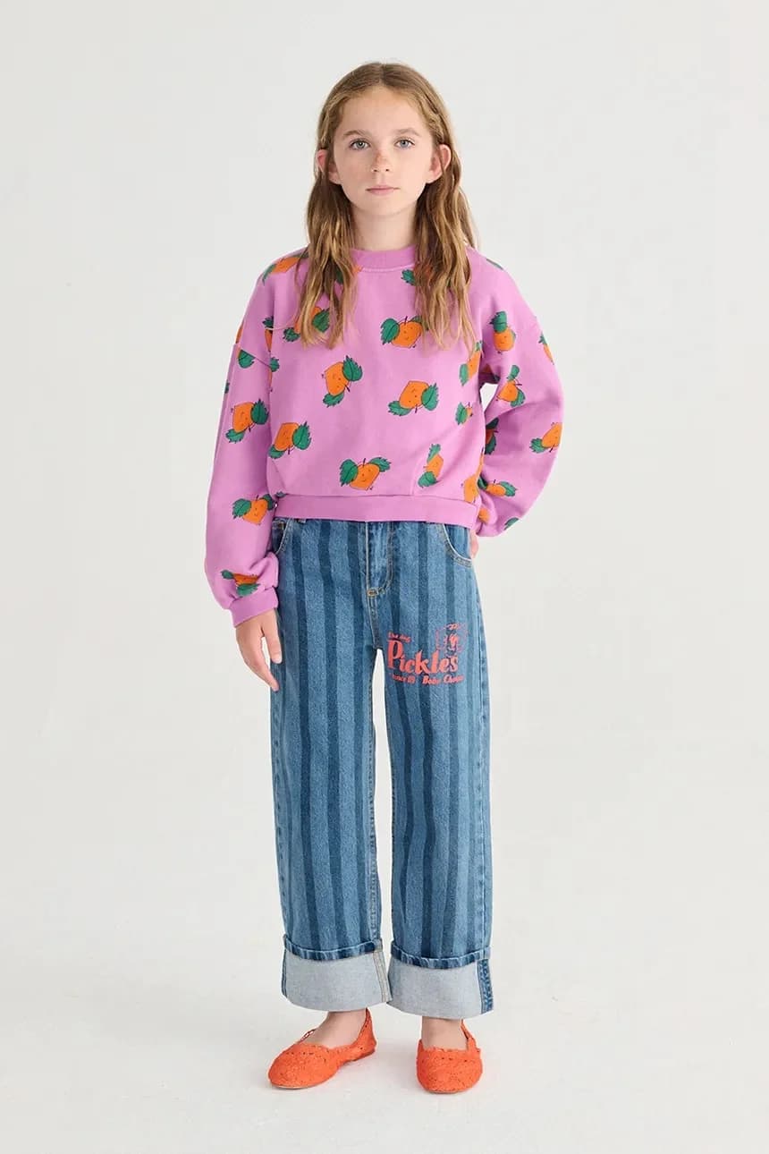 Детская толстовка из хлопка мандаринового цвета - фото 5