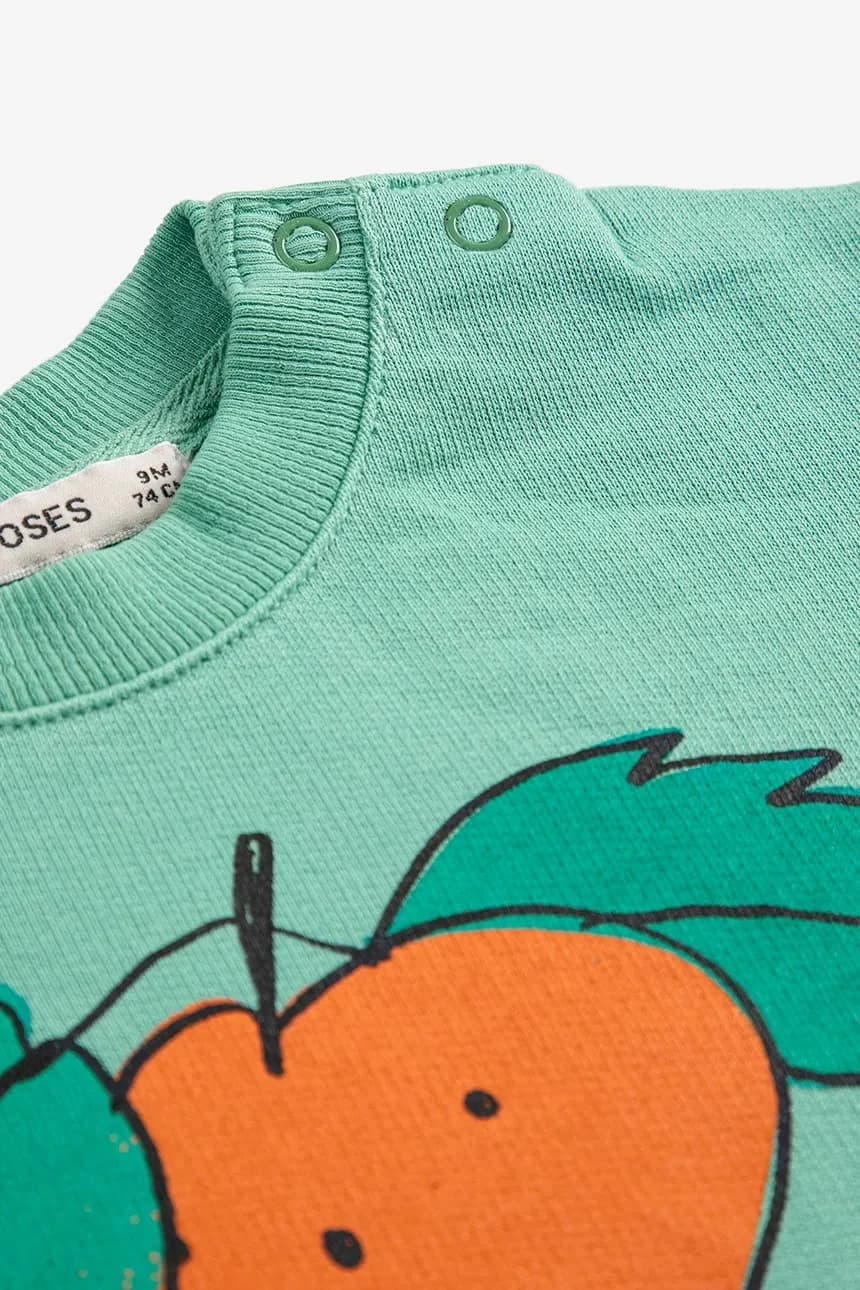 Детская толстовка из хлопка мандаринового цвета - фото 3