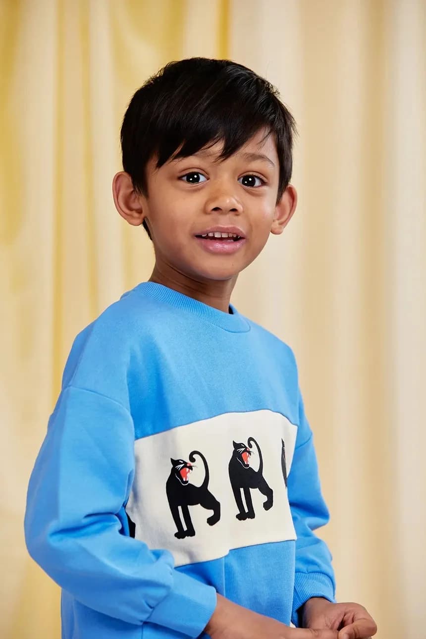 Детская хлопковая толстовка Пантера