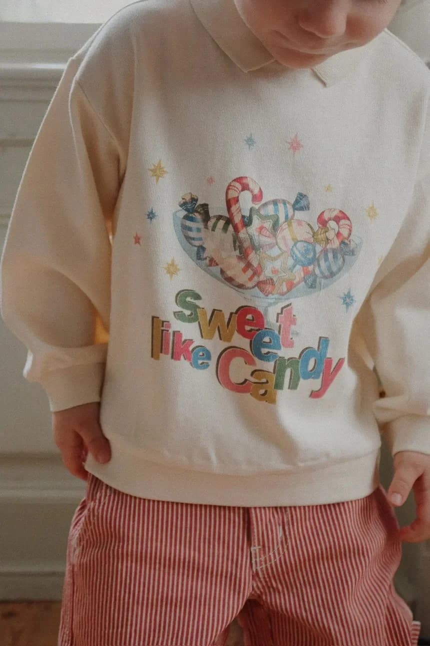 Детская толстовка из хлопка SPOTTY LS POLO GOTS