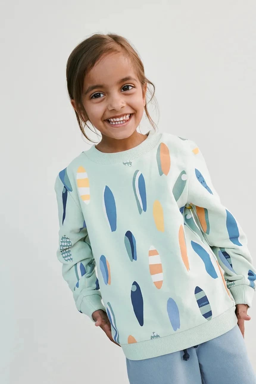 Детская хлопковая толстовка Thora Printed Sweatshirt