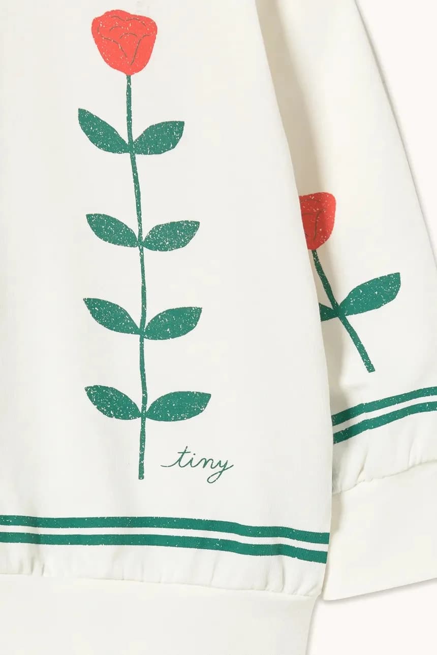 Детская толстовка из хлопка RED ROSES GRAPHIC SEATSHIRT - фото 4