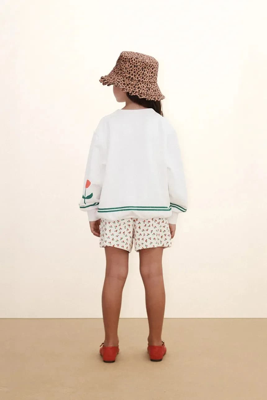 Детская толстовка из хлопка RED ROSES GRAPHIC SEATSHIRT - фото 5