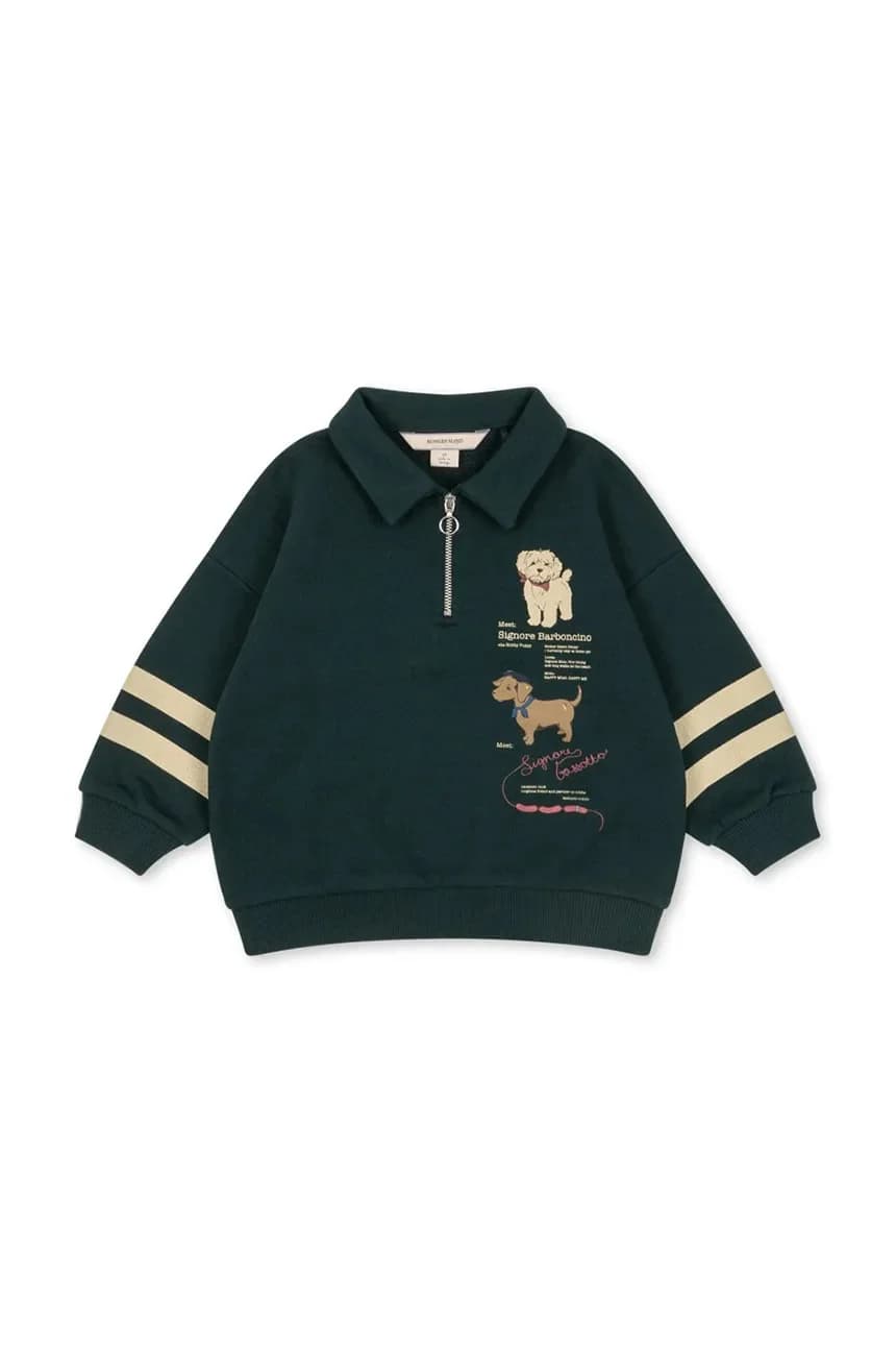 Детская толстовка из хлопка DOGGY HALF ZIP POLO OCS - фото 2