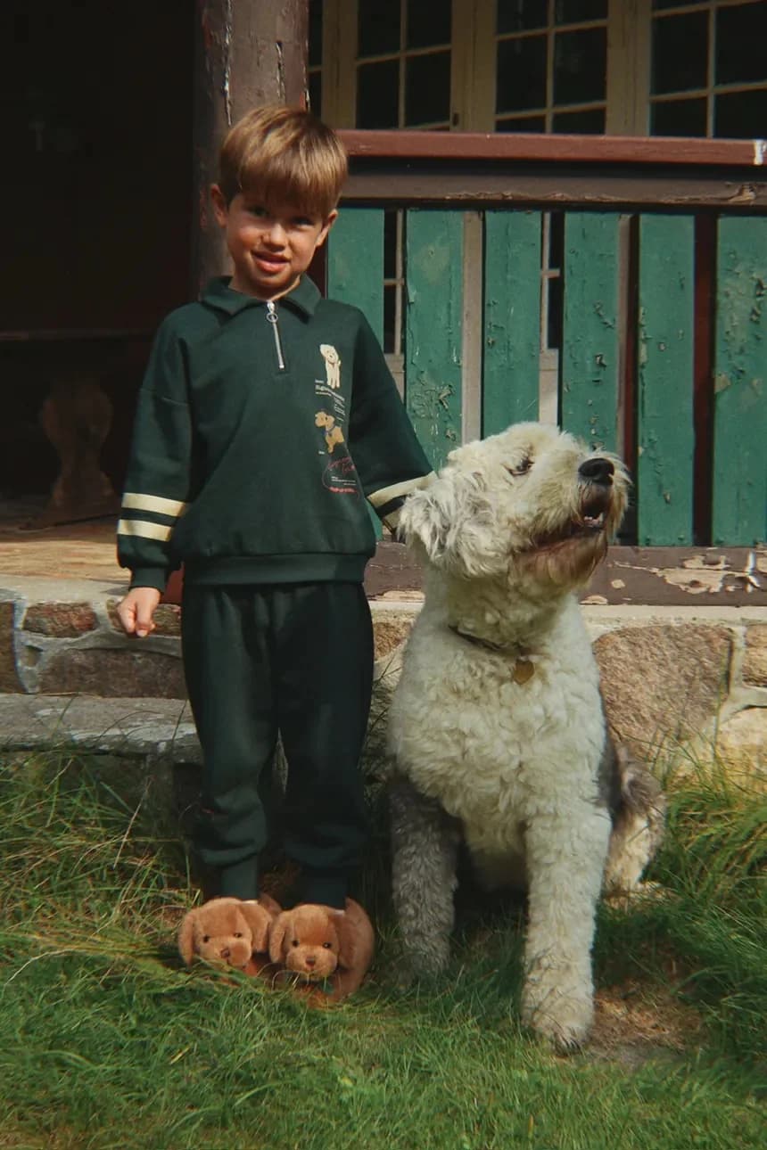 Детская толстовка из хлопка DOGGY HALF ZIP POLO OCS - фото 6