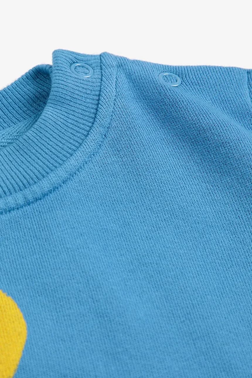 Хлопковая детская толстовка в полоску с изображением утки - фото 3