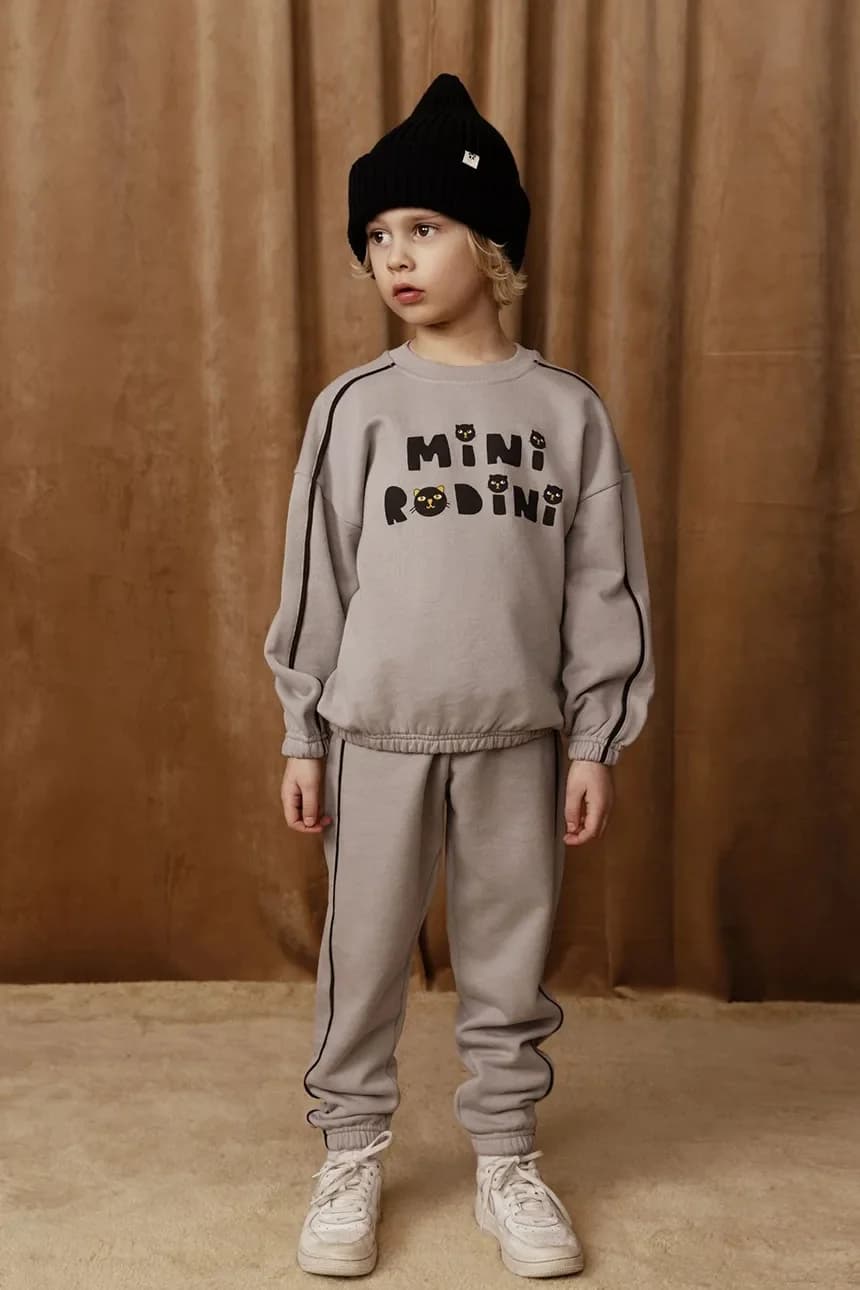 Детский хлопковый свитшот Mini Rodini Cats