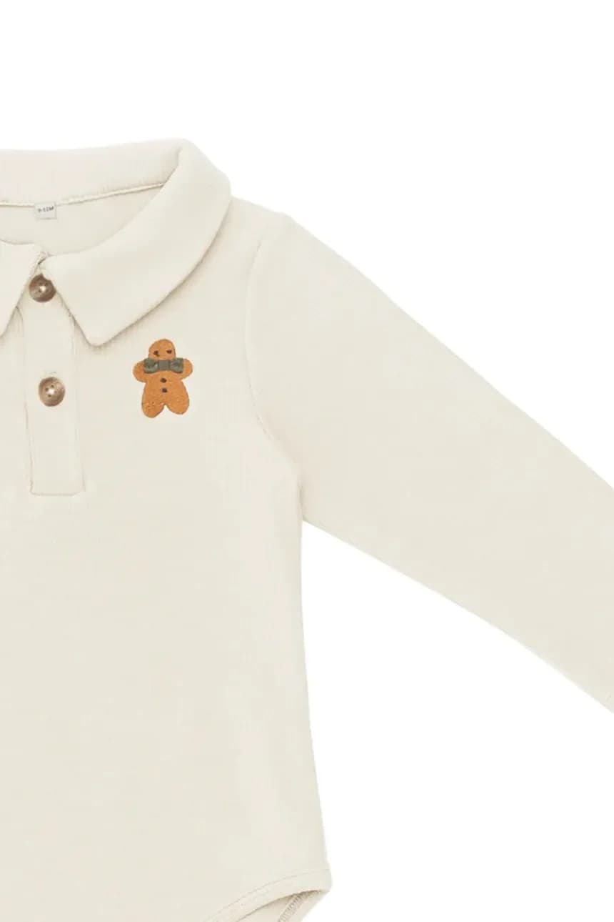 Хлопковое детское боди Polau Bodysuit Gingerbread - фото 4