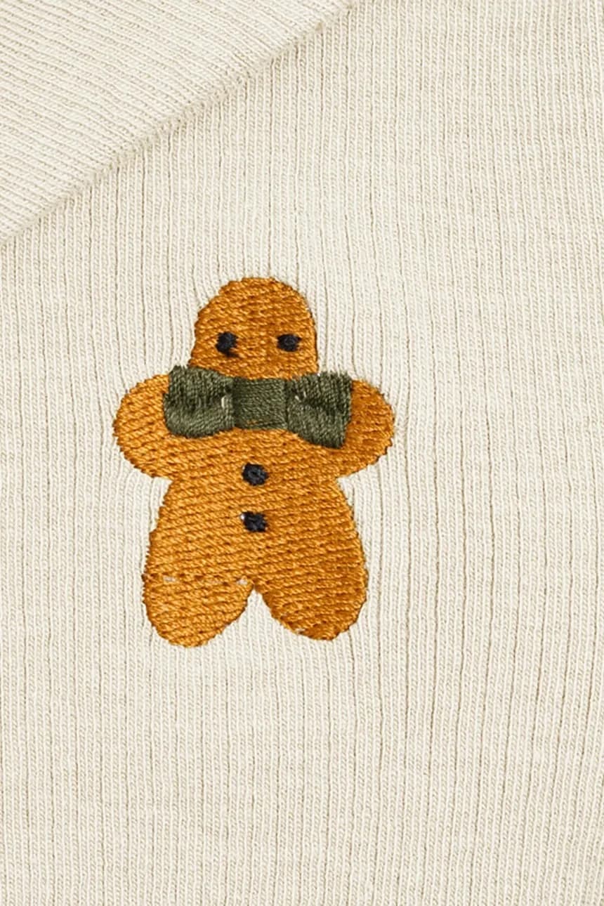 Хлопковое детское боди Polau Bodysuit Gingerbread - фото 5