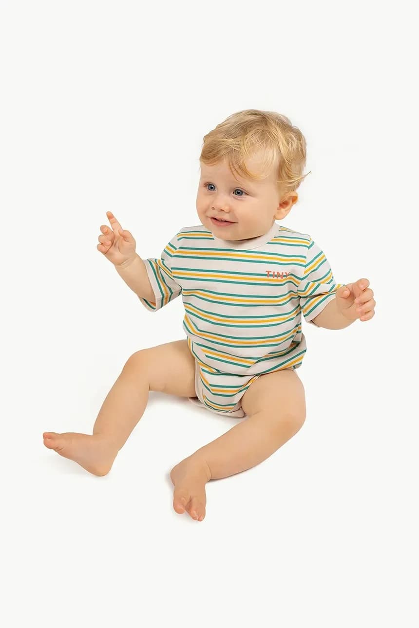 Хлопковое детское боди STRIPES MULTICOLOR BODY