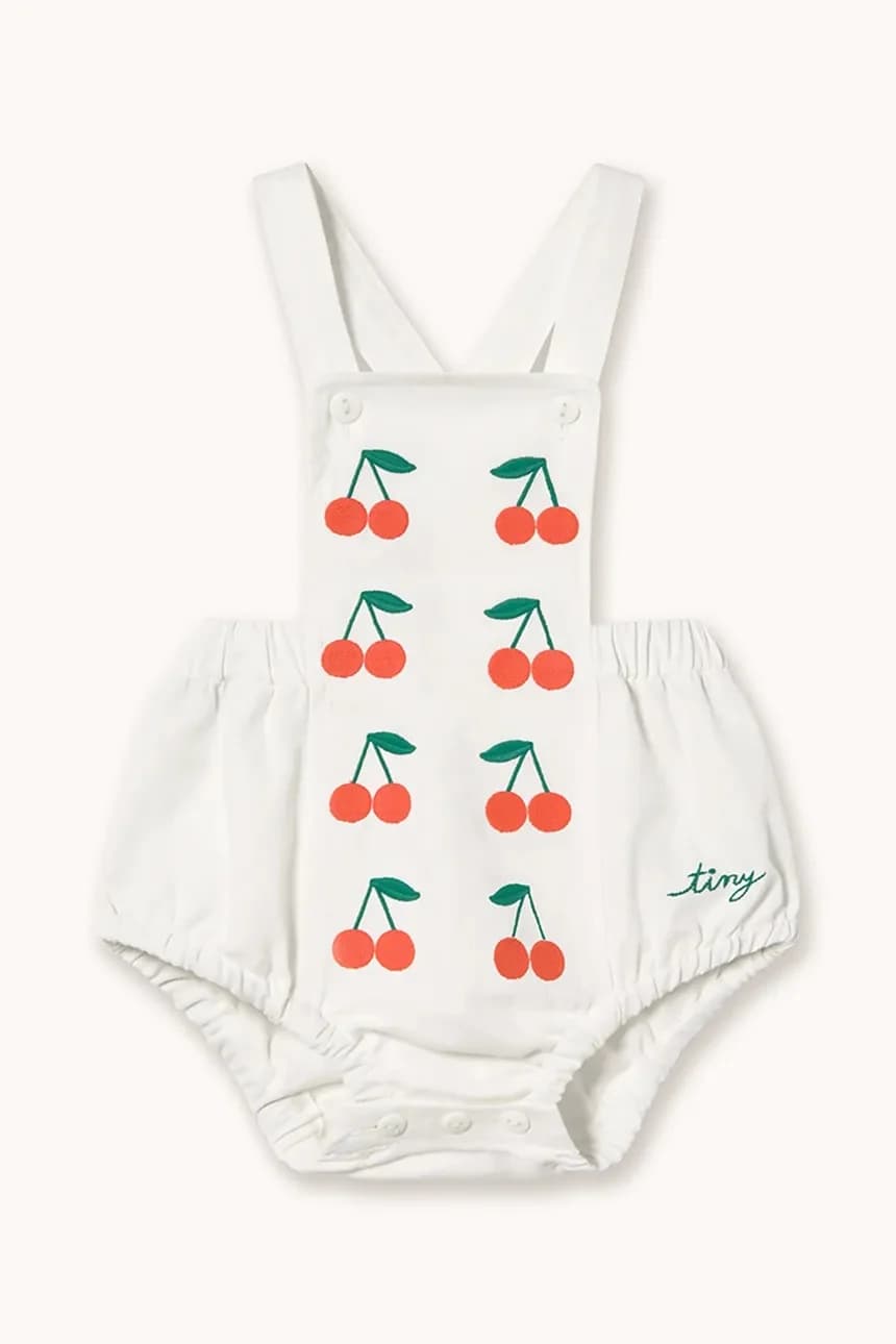 Хлопковое детское боди MINI CHERRIES TWILL BODY
