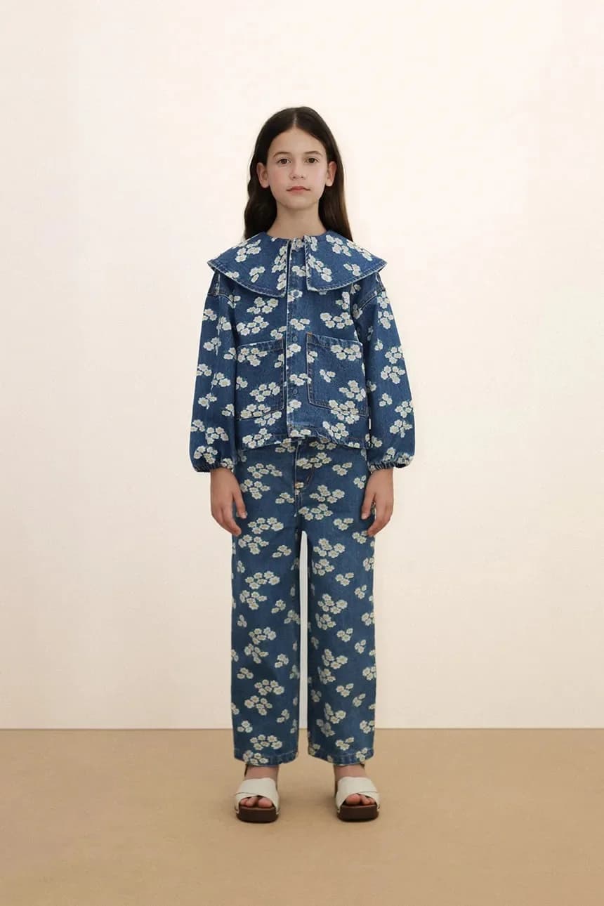 BLOSSOMS DENIM JEANS детские джинсы - фото 5