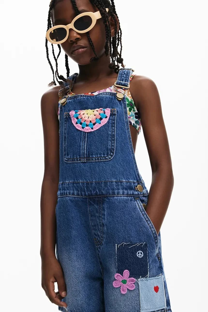 Детский джинсовый комбинезон - фото 6