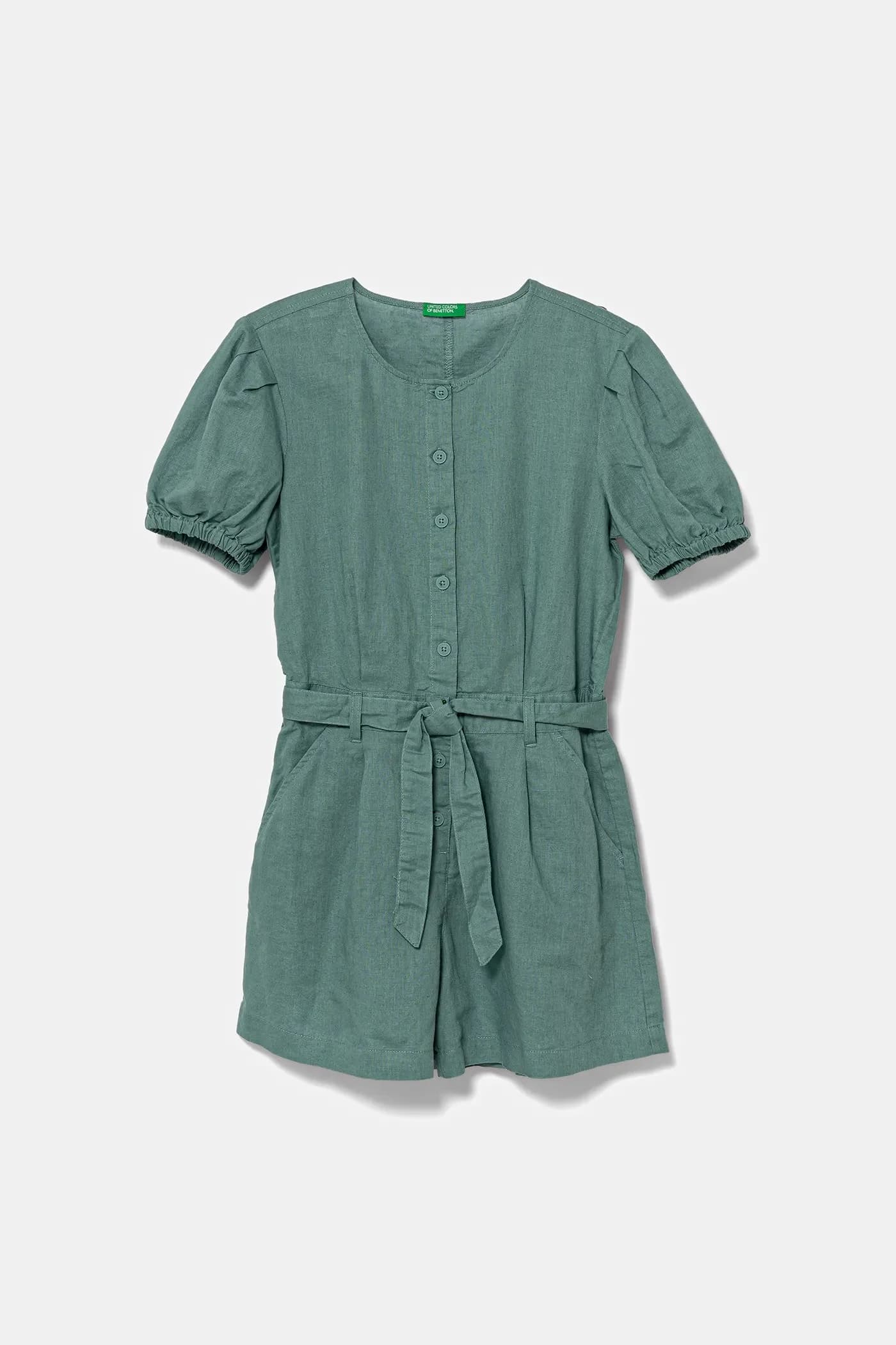 Детский льняной комбинезон