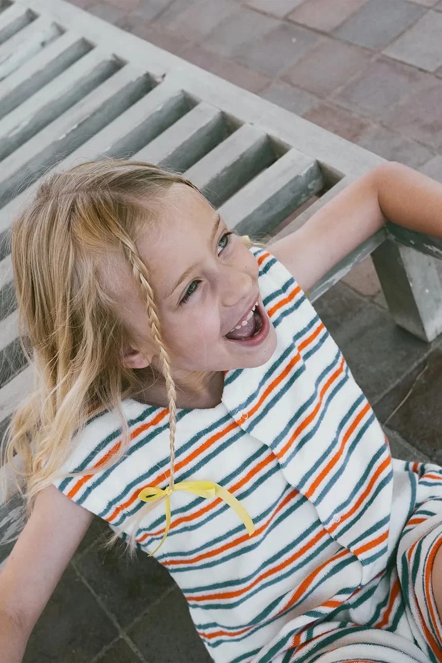 Детский хлопковый комбинезон STRIPES MULTICOLOR JUMPSUIT - фото 4