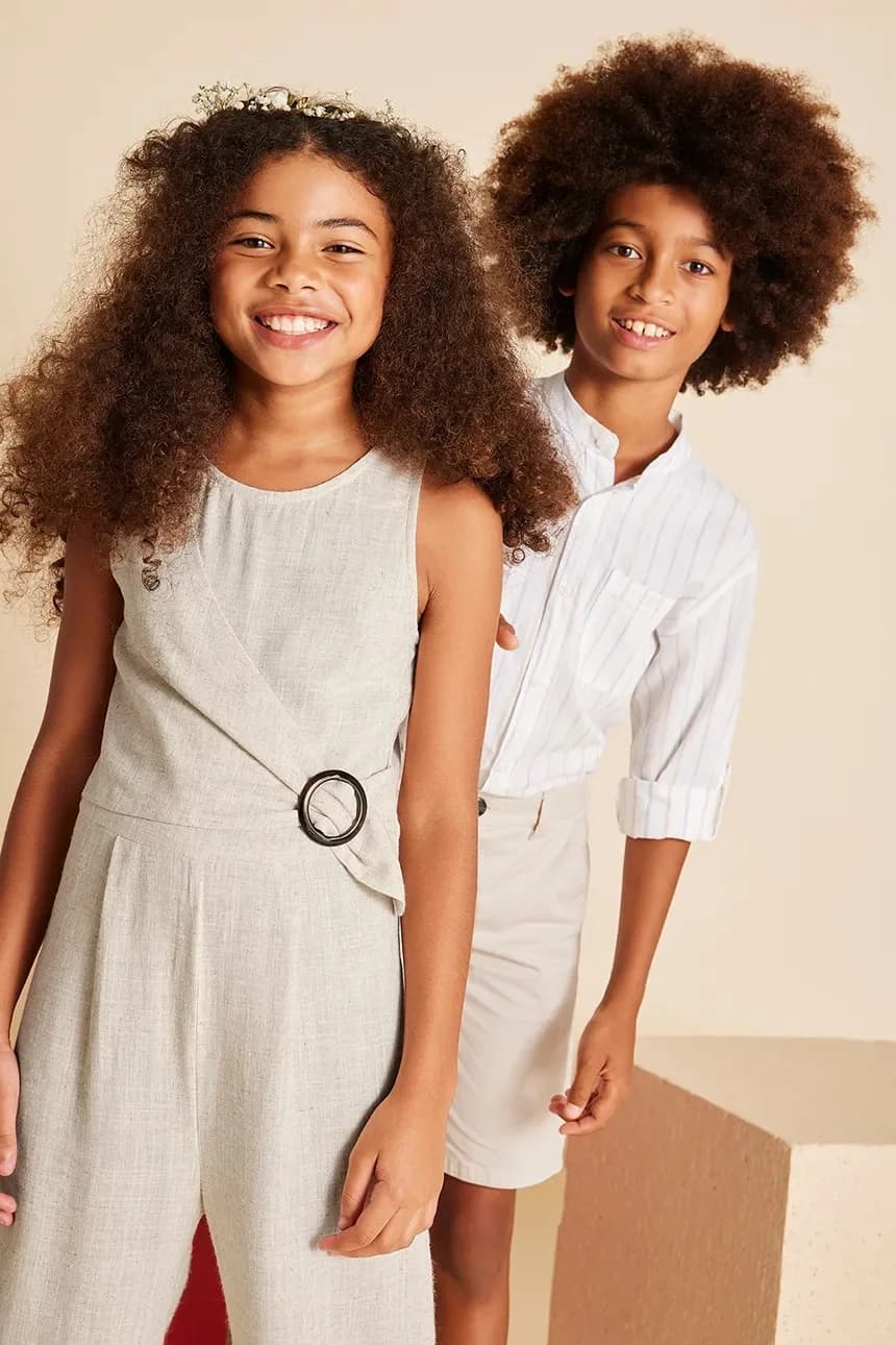 Детский комбинезон из смесового льна