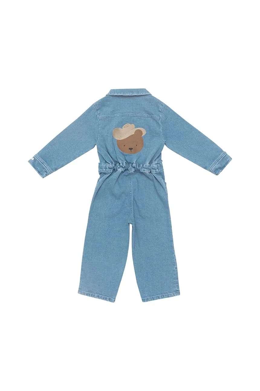 Детский джинсовый комбинезон из хлопкового сала Western Bear - фото 3