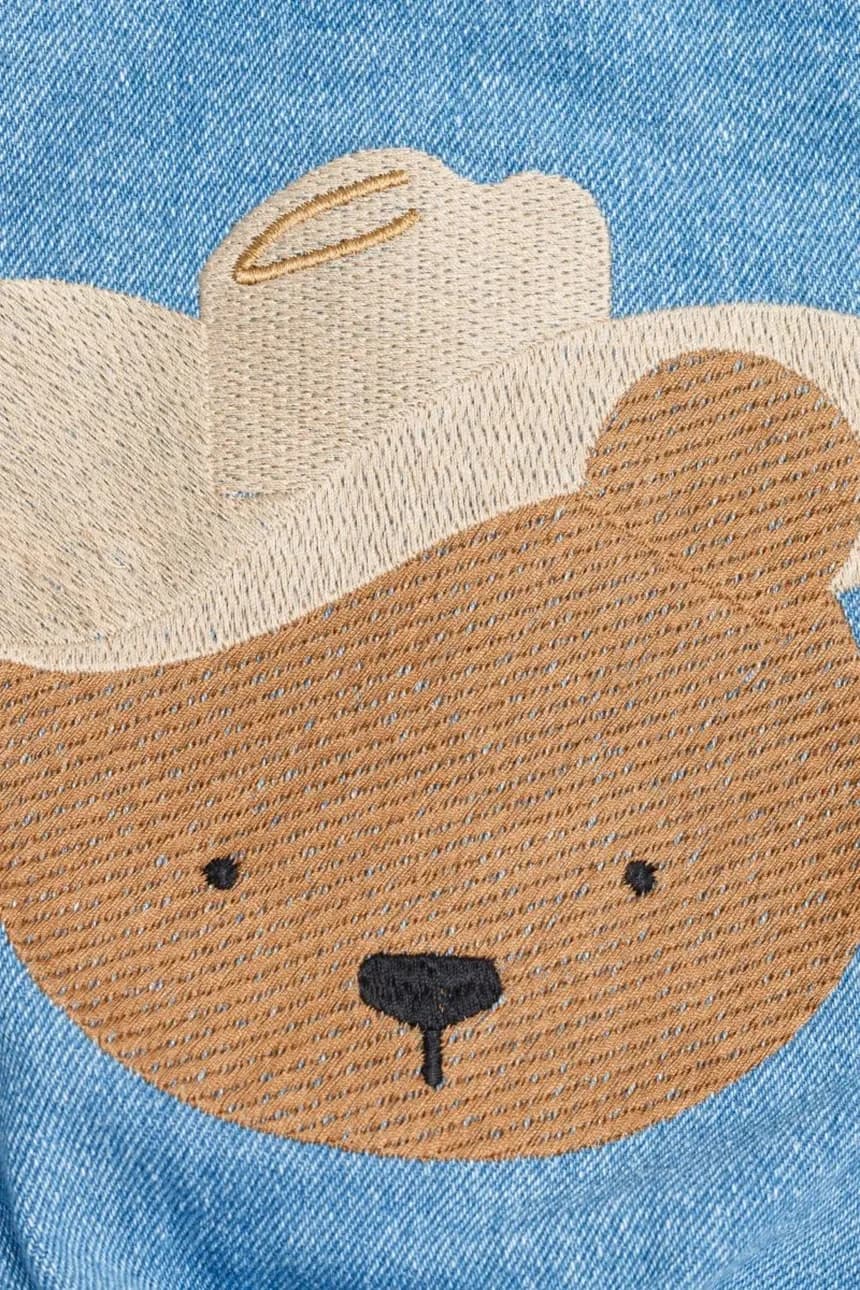 Детский джинсовый комбинезон из хлопкового сала Western Bear - фото 5