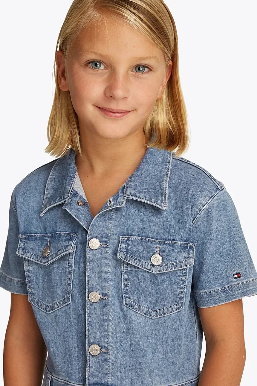 Детский джинсовый комбинезон - фото 4