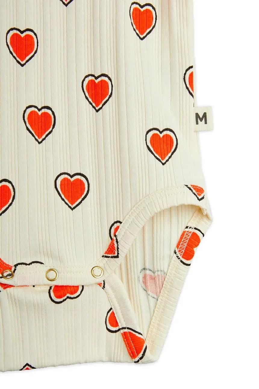 Хлопковый детский комплект с контурными сердечками - фото 3