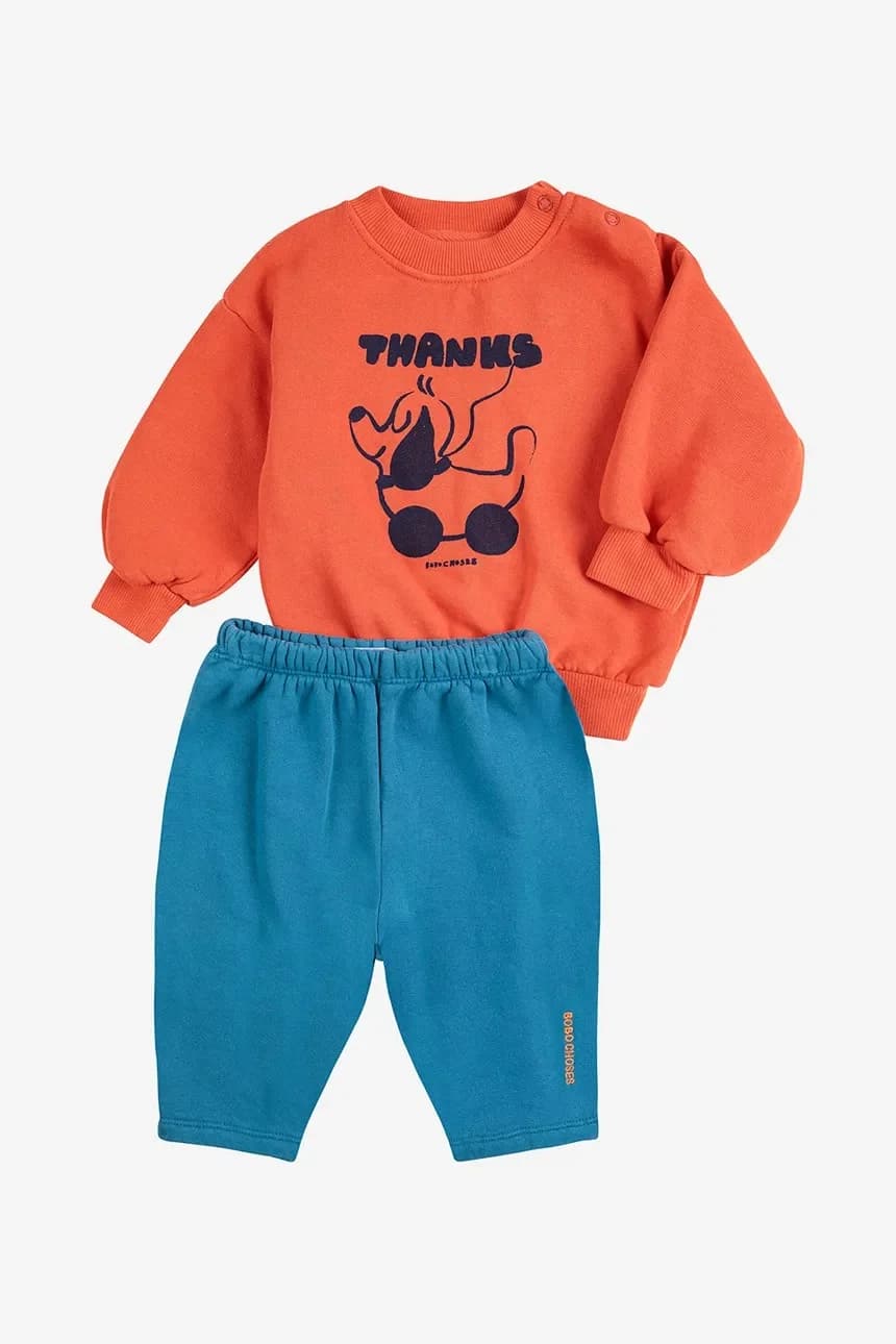 Хлопковый детский спортивный костюм Rolling Dog - фото 2