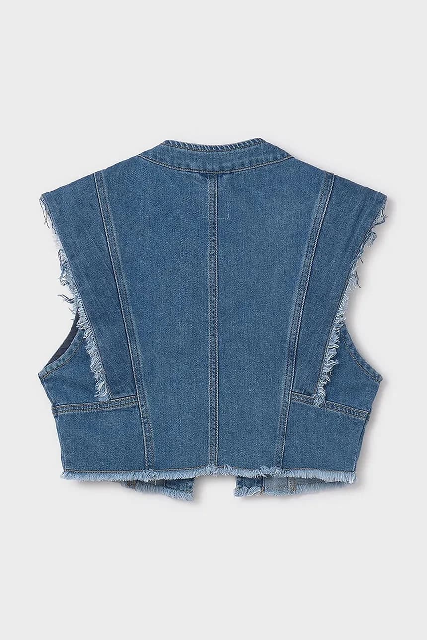 Детский джинсовый жилет - фото 3