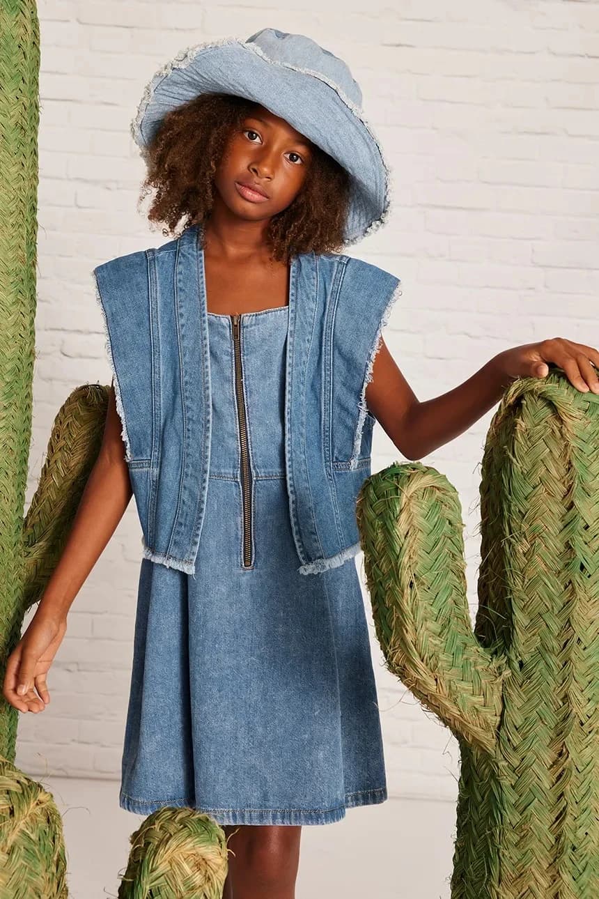 Детский джинсовый жилет - фото 5