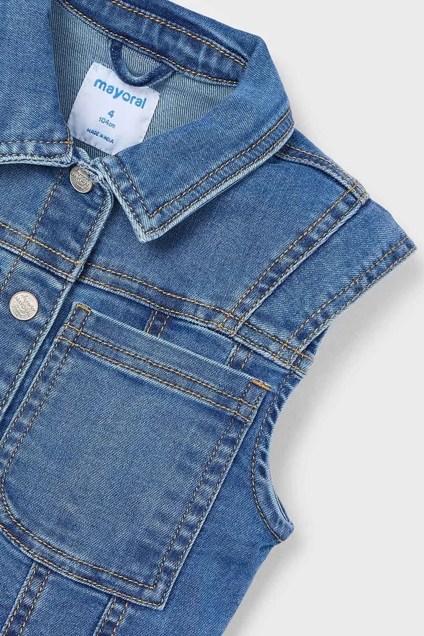 Детский джинсовый жилет - фото 3