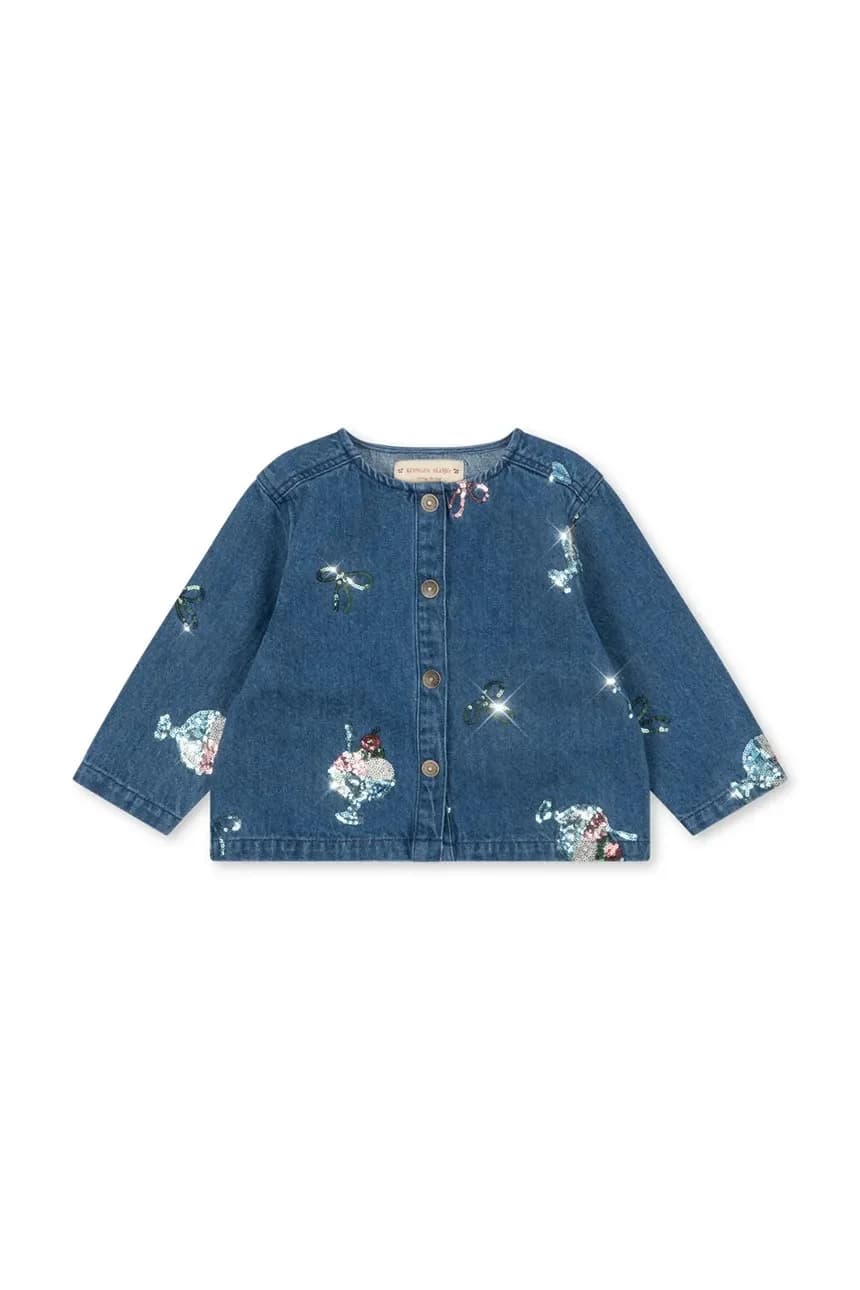 MAGOT ДЖЭКЕТ С ПАЙЕТКАМИ Детская джинсовая куртка GOTS - фото 2
