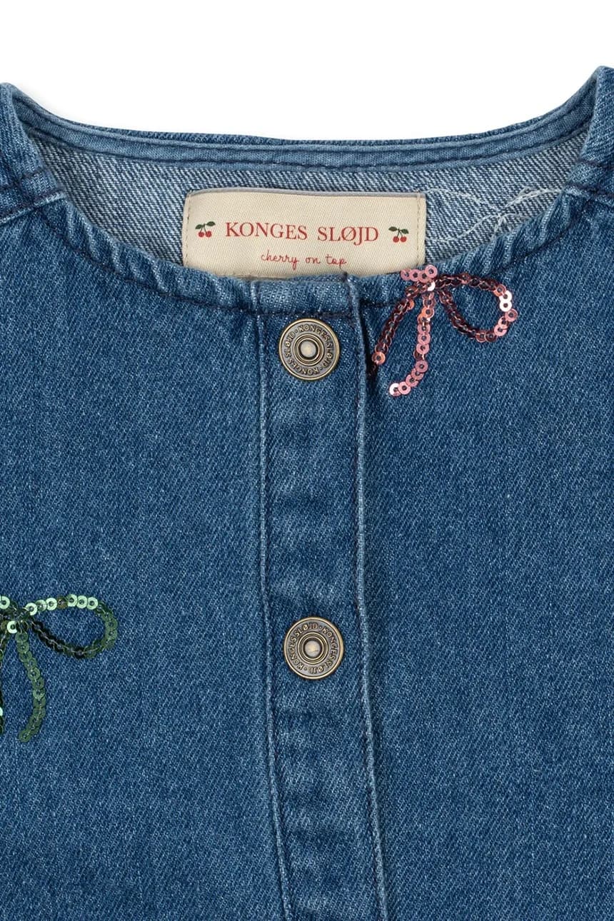 MAGOT ДЖЭКЕТ С ПАЙЕТКАМИ Детская джинсовая куртка GOTS - фото 4