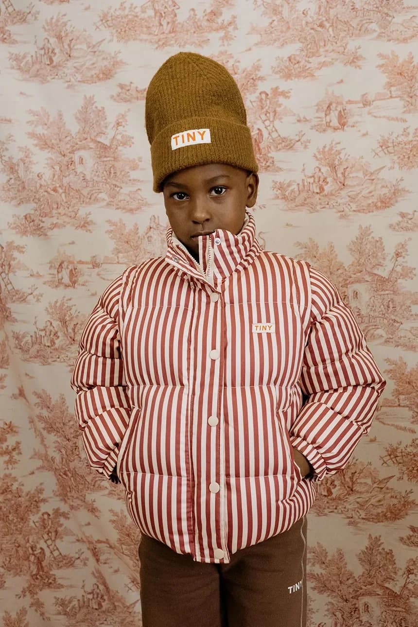 Детская хлопковая куртка STRIPES SHORT PADDED JACKET