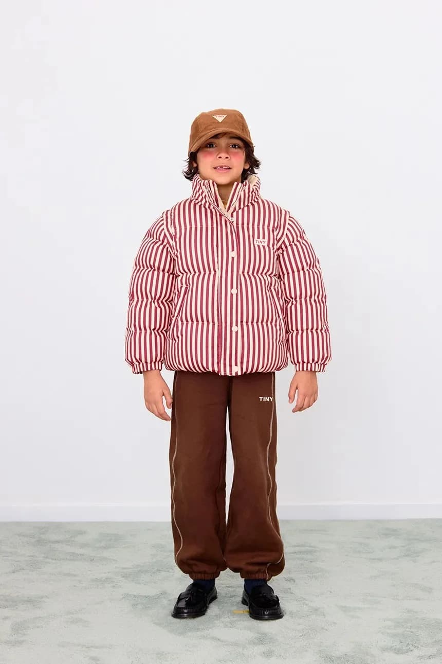 Детская хлопковая куртка STRIPES SHORT PADDED JACKET - фото 4