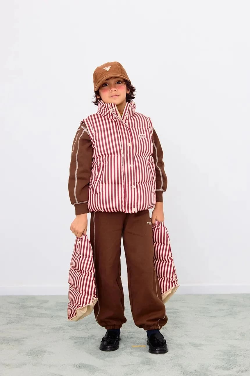 Детская хлопковая куртка STRIPES SHORT PADDED JACKET - фото 5