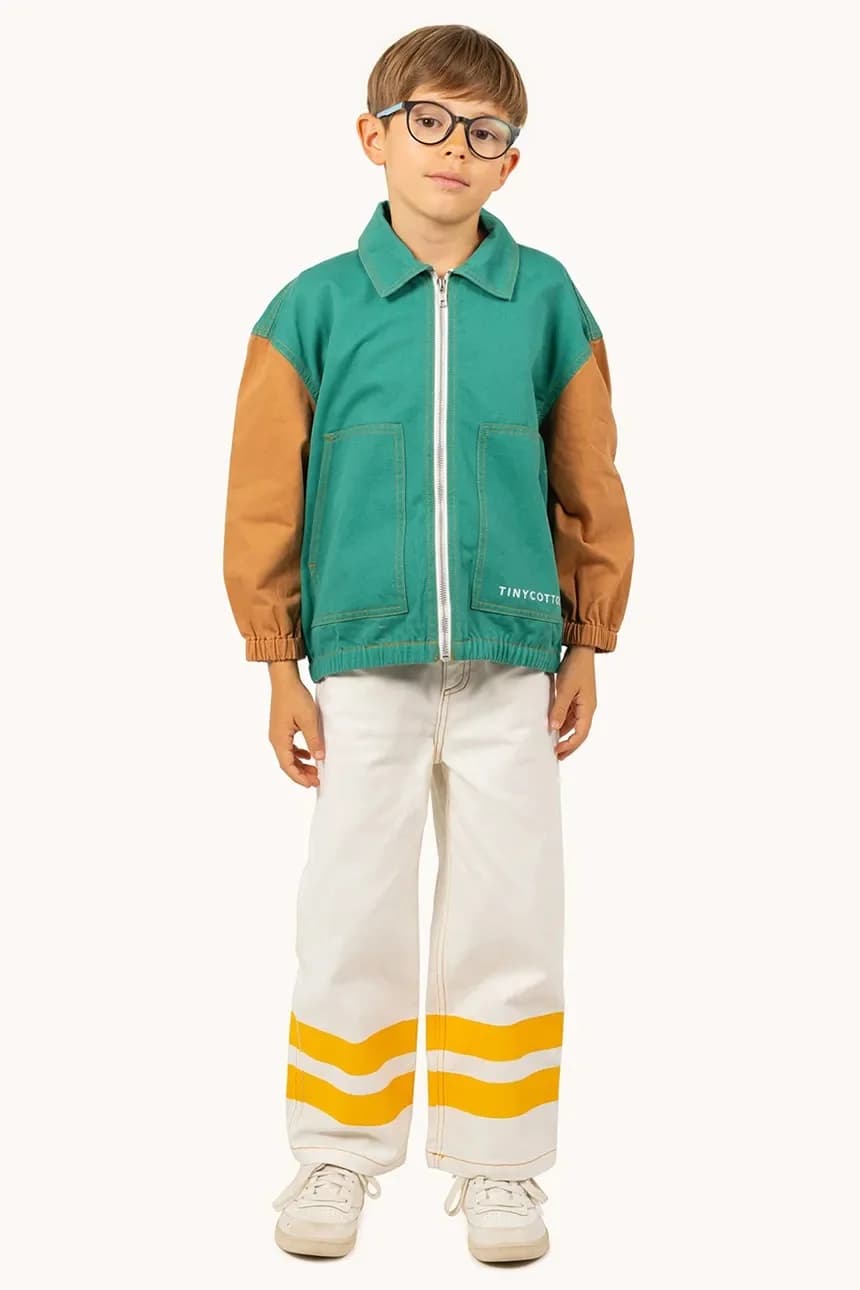 Детская хлопковая куртка COLOR BLOCKED JACKET - фото 4