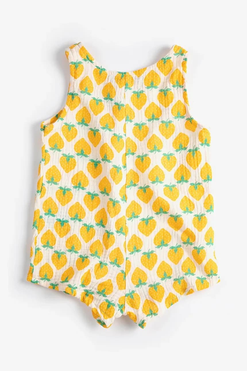 Детские комбинезоны из хлопка клубничного цвета - фото 2