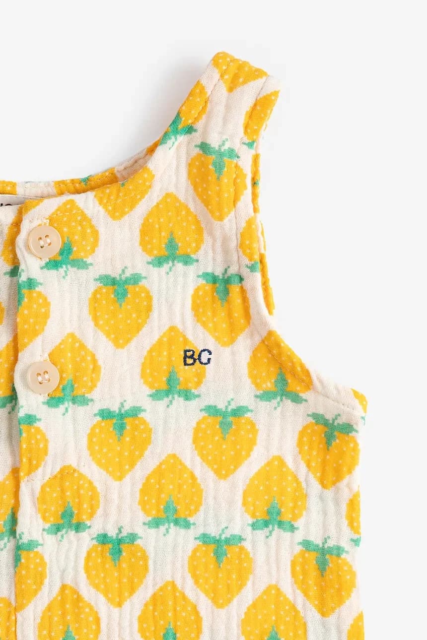 Детские комбинезоны из хлопка клубничного цвета - фото 3