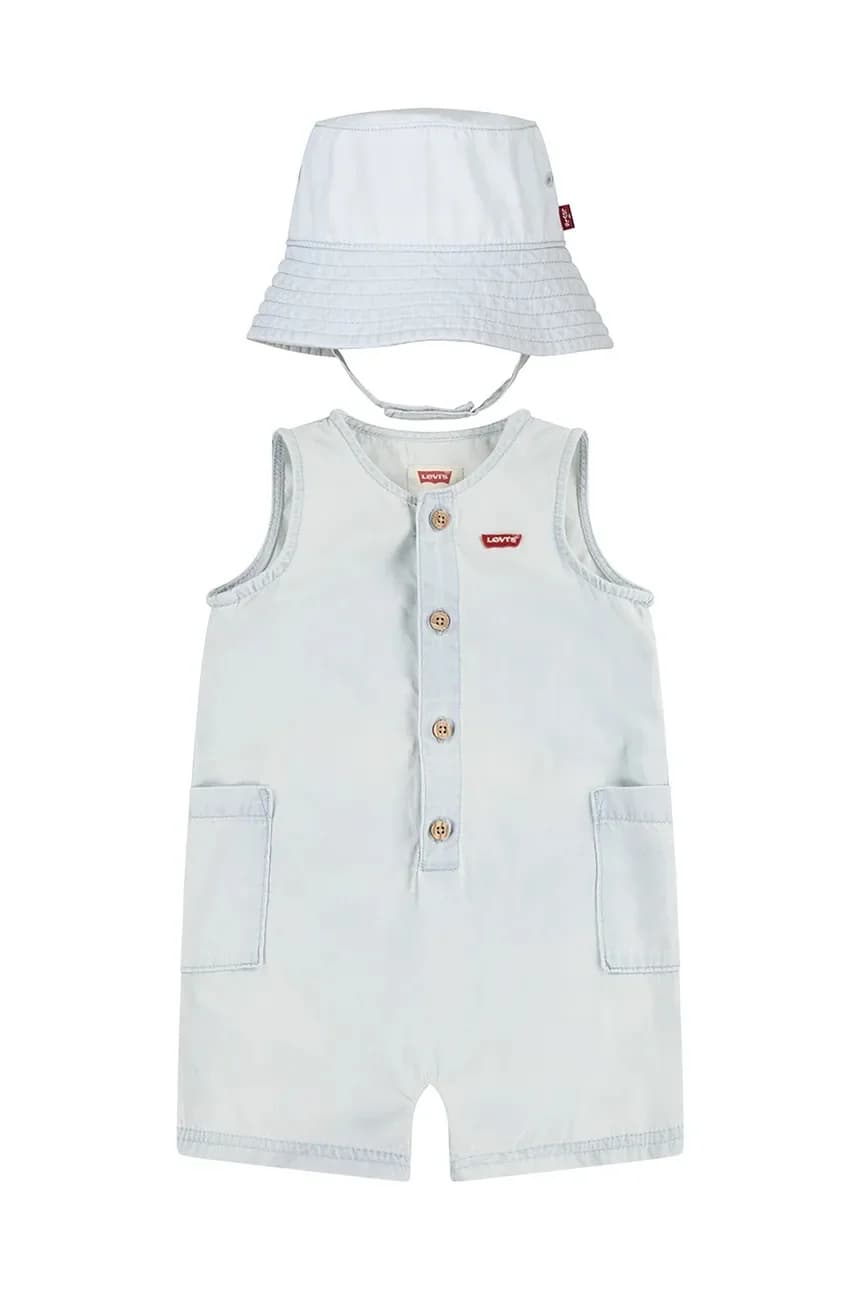 Детские хлопковые комбинезоны LVB DENIM ROMPER & BUCKET HAP