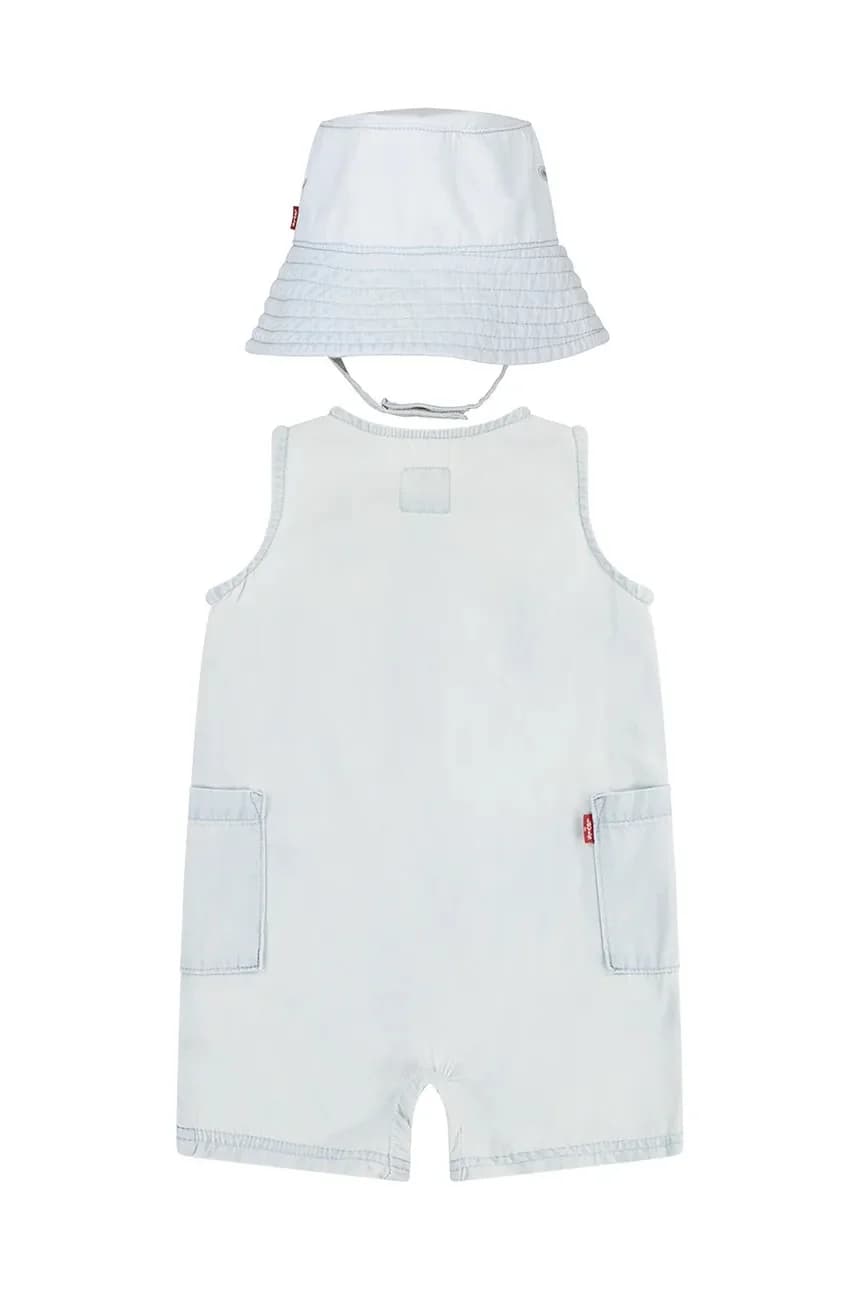 Детские хлопковые комбинезоны LVB DENIM ROMPER & BUCKET HAP - фото 2