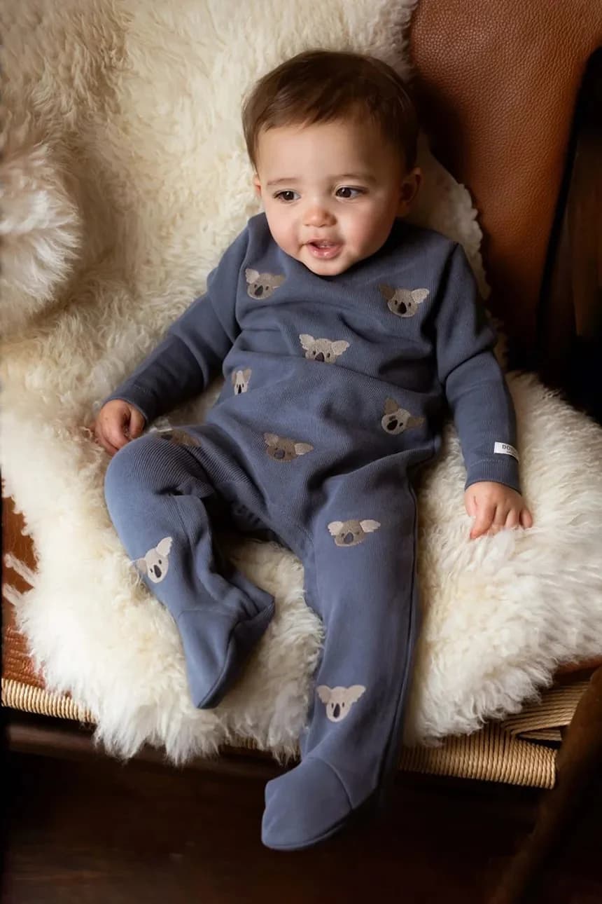Хлопковый детский комбинезон Phlyn Onesie Koalas