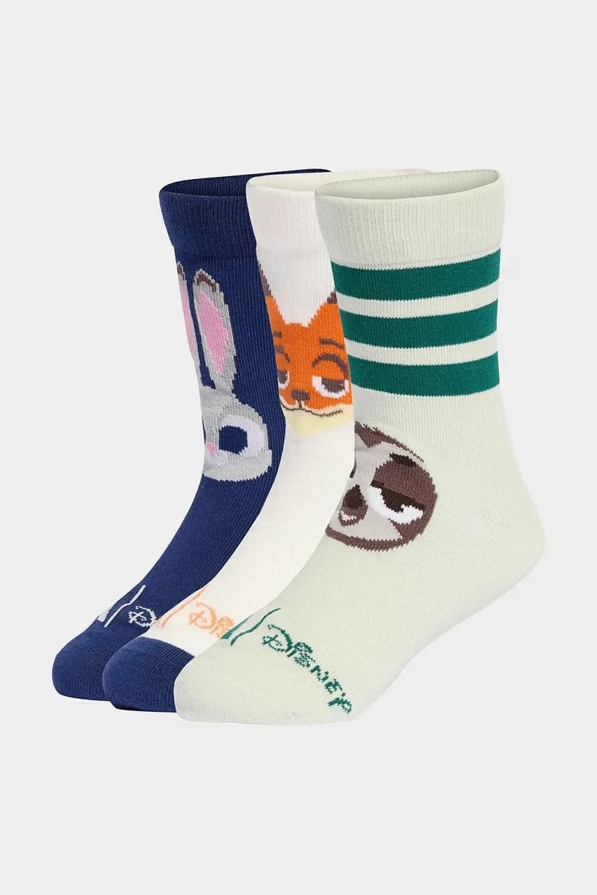 Детские хлопковые носки Zootopia, 3 шт.