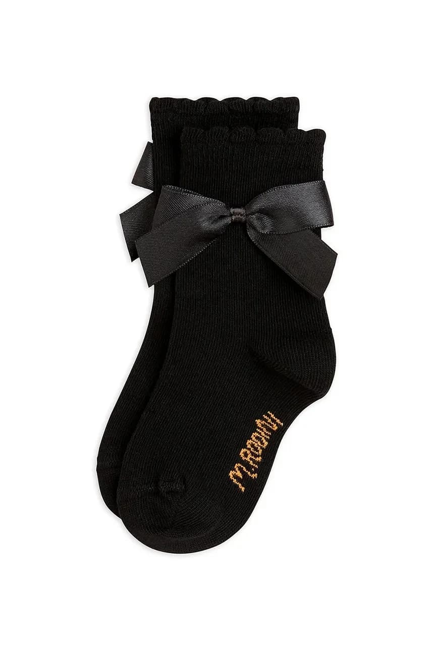 Детские носки из атласа с бантом