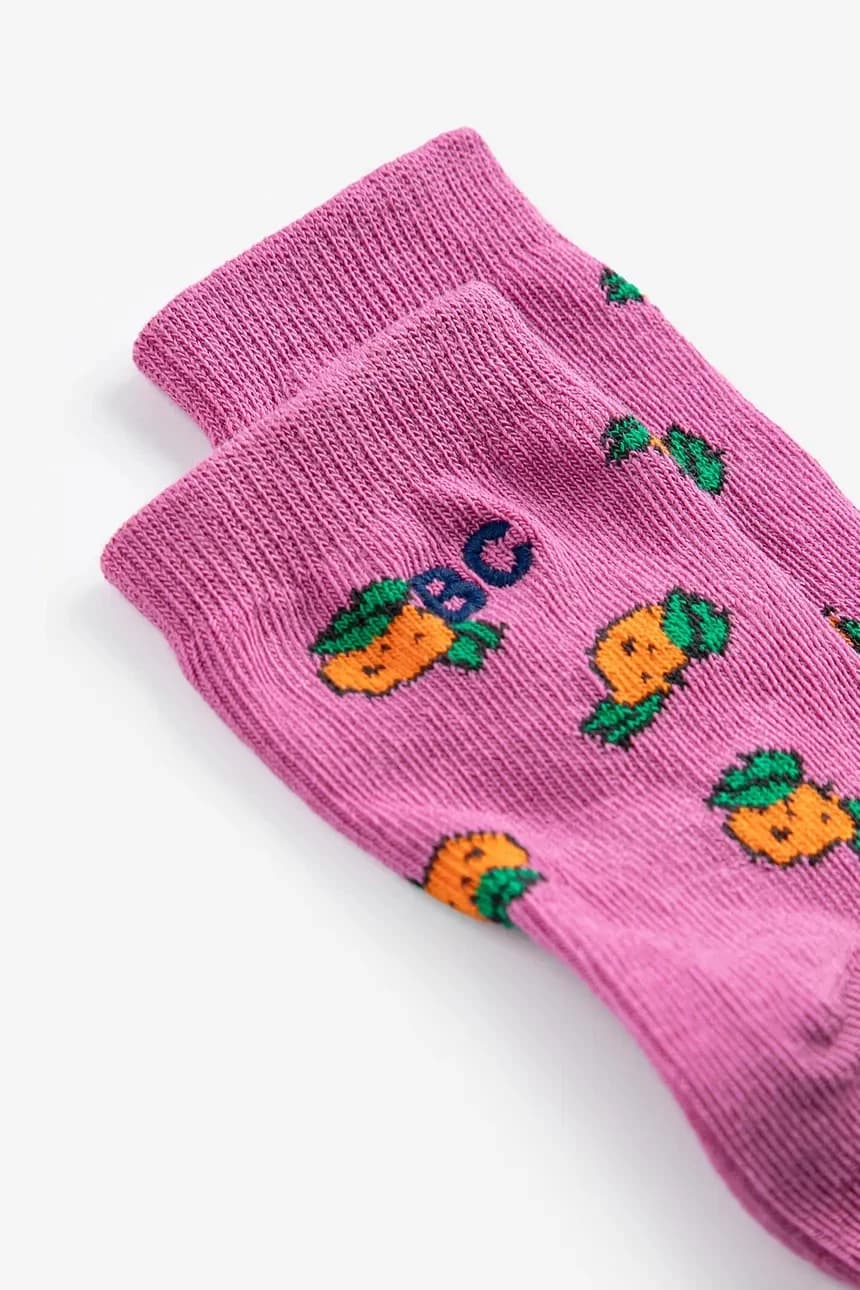 Детские носки мандаринового цвета. - фото 2