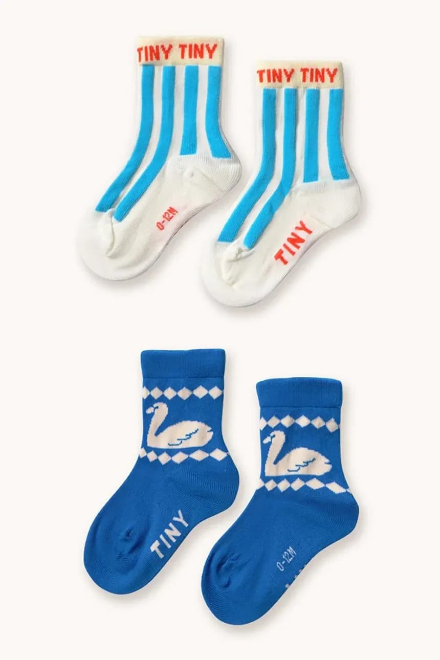 Детские носки BLUE STRIPES & SWAN MEDIUM SOCKS 2 шт.