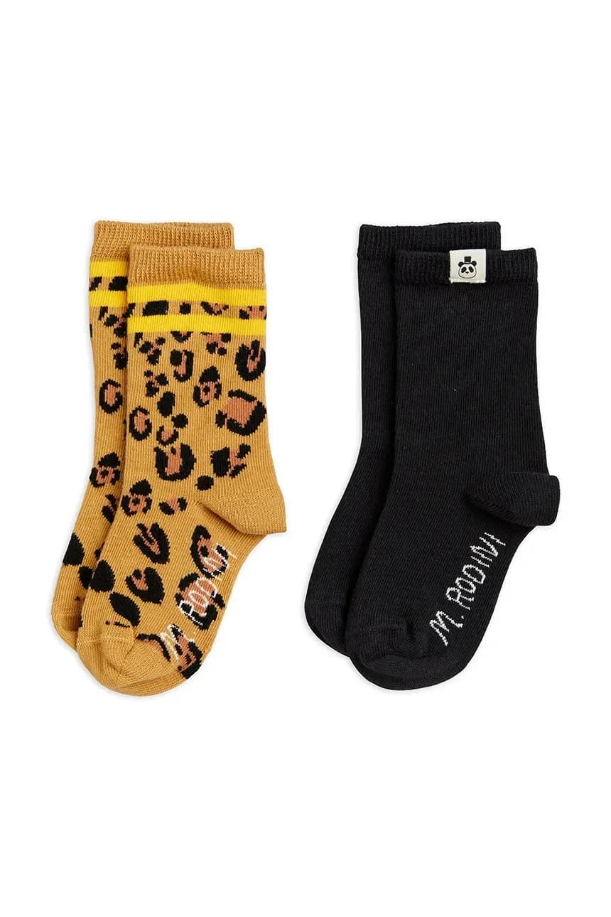 2 пары детских носков с леопардовым принтом