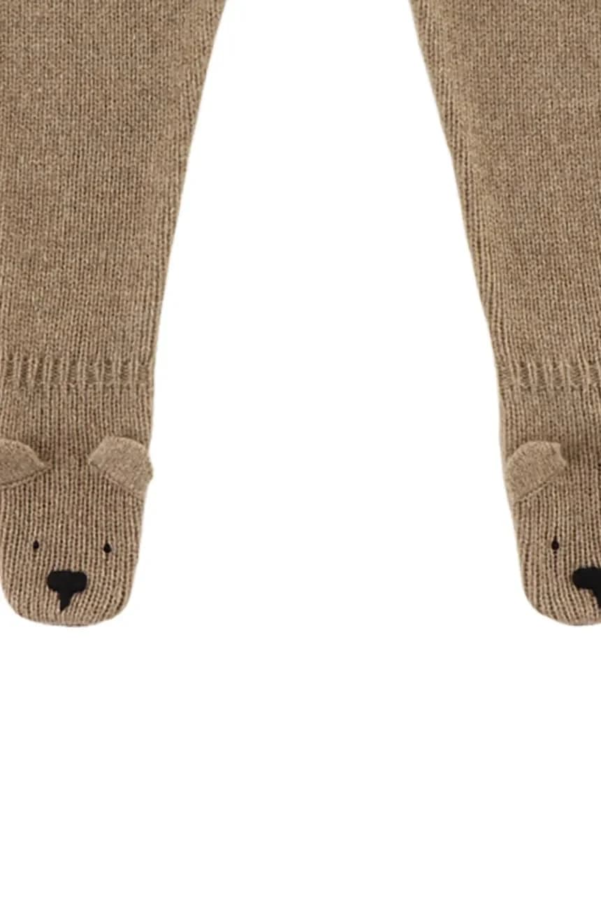 Леггинсы Matsie из мериносовой шерсти, шерстяные слипы для малышей с изображением медвежонка - фото 4